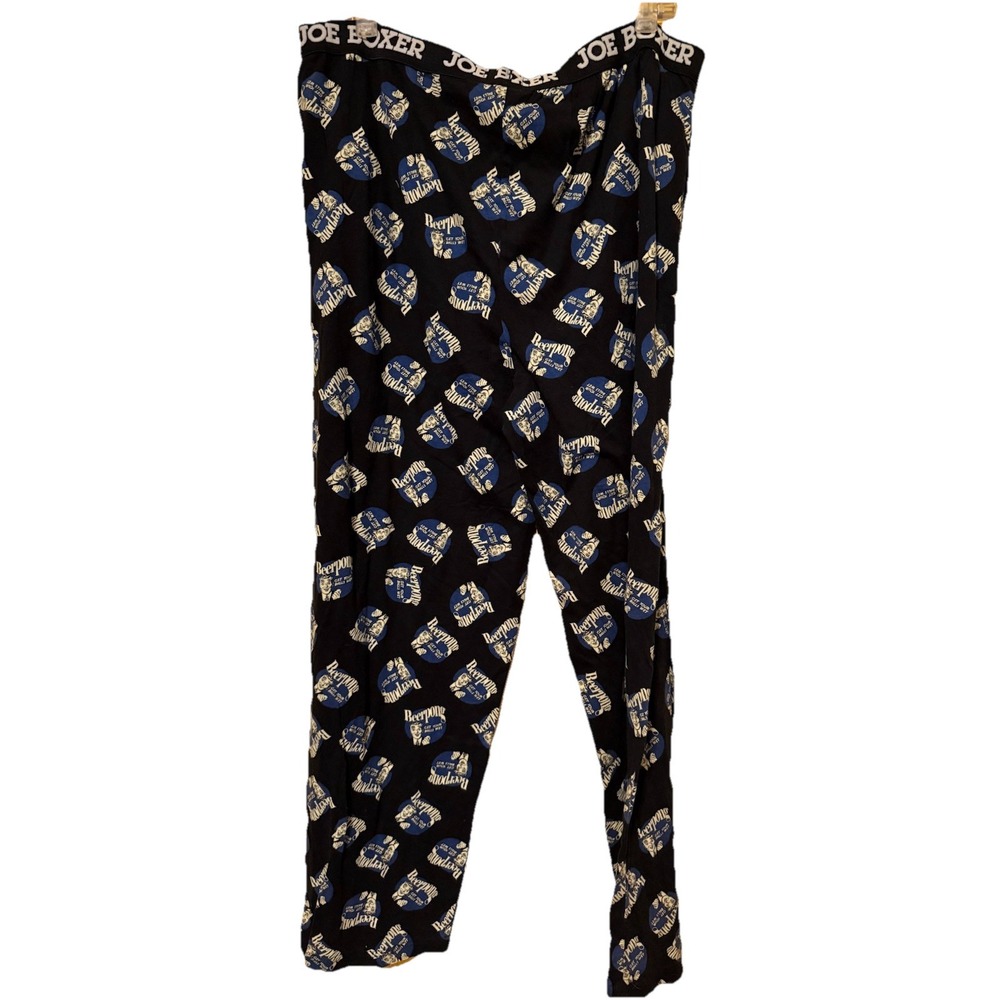 Joe Boxer Beer Pong Elastic‎ Waist Lounge Sleep Pants Extra Large 100% Cotton - Picture 3 of 3